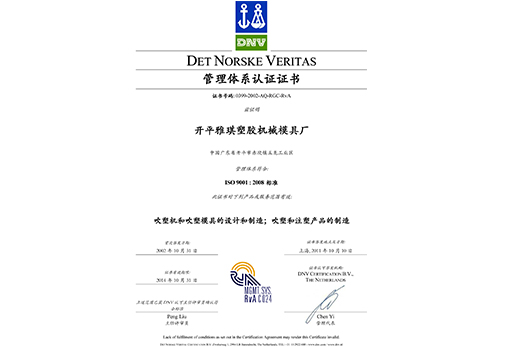 Management System Certification Certificate